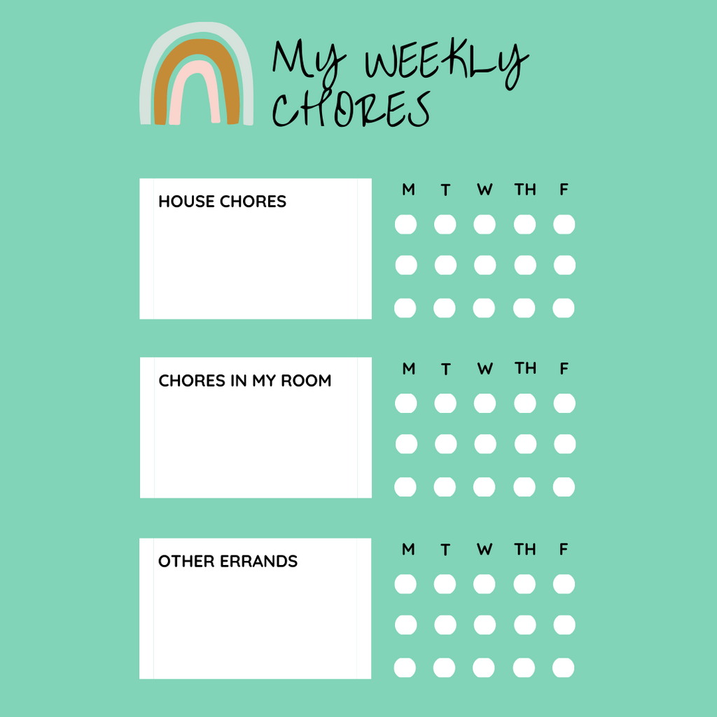 Free Printable Weekly Chore Chart