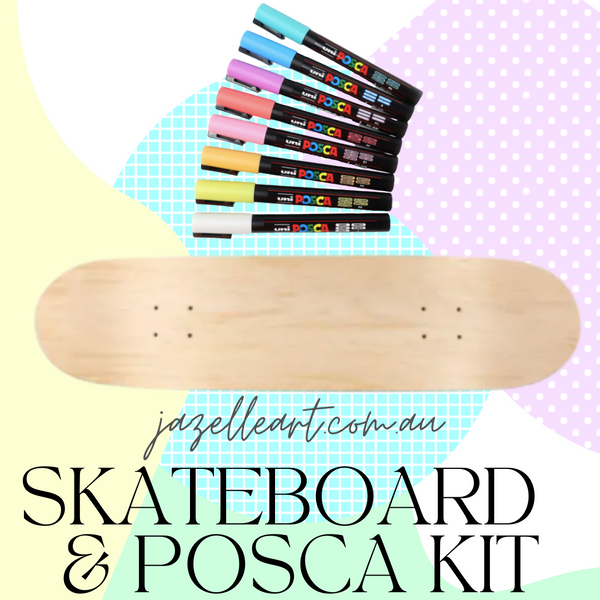 SKATEBOARD & POSCA MARKER DIY KIT