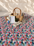 Small coastal basket colourful outdoor blanket