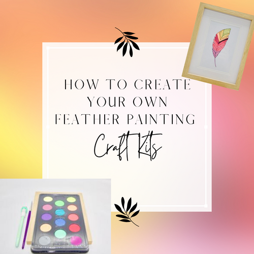 Framed Watercolour Feather Painting DIY KIT