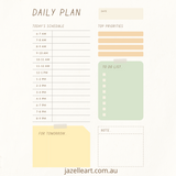 Free Printable Daily Plan