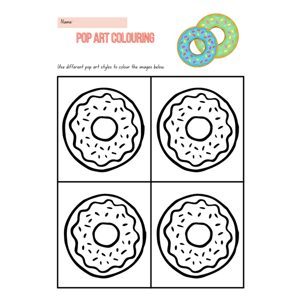 Free Printable Donut Colouring
